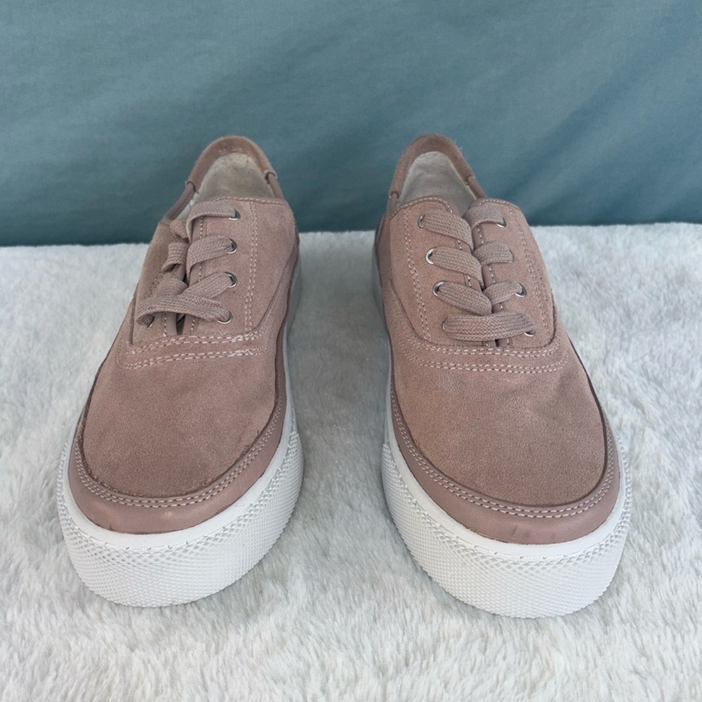 NWOT ALLSAINTS Milla Platform Sneaker Leather Suede Pink Men 8 /EU 41 / women 11